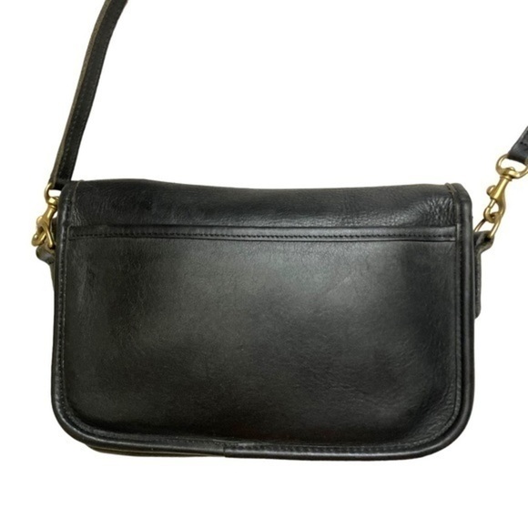 Coach vintage black leather pocket purse 9755 rare made in Mexico - Picture 2 of 11